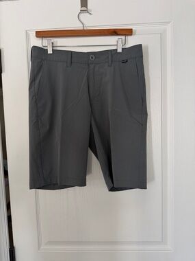 Travis Mathew Charcoal Flat Front Performance Shorts